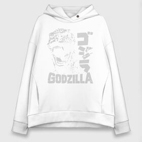 Женское худи Oversize хлопок с принтом GODZILLA в Белгороде, френч-терри — 70% хлопок, 30% полиэстер. Мягкий теплый начес внутри —100% хлопок | боковые карманы, эластичные манжеты и нижняя кромка, капюшон на магнитной кнопке | godzilla | дайкайдзю | монстр мутант | мультфильмов | персонажкомиксов | фильмов