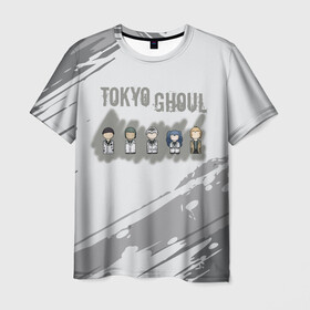 Мужская футболка 3D с принтом Персонажи Токийского Гуля в Белгороде, 100% полиэфир | прямой крой, круглый вырез горловины, длина до линии бедер | Тематика изображения на принте: anime | kaneki ken | tokyo ghoul | tokyo ghoul: re | аниме | анимэ | гули | джузо сузуя | канеки кен | кузен йошимура | наки | нишики нишио | ре | ренджи йомо | ризе камиширо | токийский гуль | тоука киришима | ута