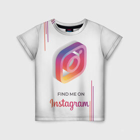 Детская футболка 3D с принтом Инстаграм / Instagram в Белгороде, 100% гипоаллергенный полиэфир | прямой крой, круглый вырез горловины, длина до линии бедер, чуть спущенное плечо, ткань немного тянется | facebook | instagram | инста | инстаграм | платформа | приложение | редактор фотографий | социальная сеть | соцсеть