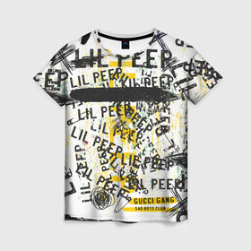 Женская футболка 3D с принтом LIL PEEP Vintage Graffiti Wall в Белгороде, 100% полиэфир ( синтетическое хлопкоподобное полотно) | прямой крой, круглый вырез горловины, длина до линии бедер | baby | bart | bird | cry | cry baby | cry dead smile | crybaby | gucci gang | lil peep | lil prince | logobombing | love | pattern | pink | граффити | гуччи | зарубежная музыка | лил пип | логобомбинг | любовь | маленький принц | малыш | патт