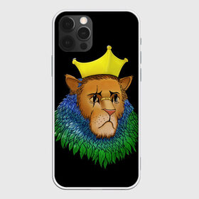 Чехол для iPhone 12 Pro Max с принтом Lion_art в Белгороде, Силикон |  | Тематика изображения на принте: king | lion | корона | кошка | лев | перья | царь | царь зверей