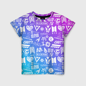 Детская футболка 3D с принтом K-POP | Лучшие Группы в Белгороде, 100% гипоаллергенный полиэфир | прямой крой, круглый вырез горловины, длина до линии бедер, чуть спущенное плечо, ткань немного тянется | Тематика изображения на принте: ateez | bangtan | black pink | blackpink | boys | bts | exo | g dragon | got7 | jin | k pop | kpop | love | min yoon | monsta x | nct | seoul | seventeen | sninee | stray kids | straykids | suga | twice | арэм | бойбенд | бойбэнд | бтс | ви | вс