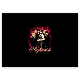 Поздравительная открытка с принтом Nightwish в Белгороде, 100% бумага | плотность бумаги 280 г/м2, матовая, на обратной стороне линовка и место для марки
 | Тематика изображения на принте: gothic | metall | nightwish | rock | tarja turunen | готические | логотипы рок групп | метал | музыка | найтвиш | рок группы | рокерские | симфоник метал | тарья турунен