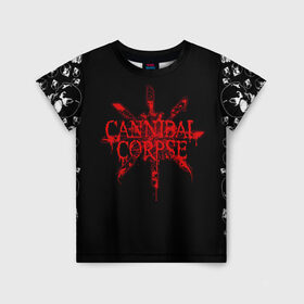Детская футболка 3D с принтом Cannibal Corpse в Белгороде, 100% гипоаллергенный полиэфир | прямой крой, круглый вырез горловины, длина до линии бедер, чуть спущенное плечо, ткань немного тянется | cannibal | cannibal corpse | corpse | trash | алекс уэбстер | брутальный дэт метал | дэт метал | дэтграйнд | пол мазуркевич