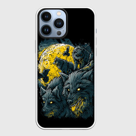 Чехол для iPhone 13 Pro Max с принтом ЛУННЫЕ ВОЛКИ в Белгороде,  |  | dark | moon | night | wolf | арт | волки | зло | луна | ночь | оборотень | рисунок | хищник