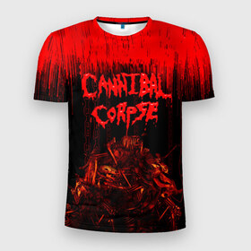 Мужская футболка 3D спортивная с принтом CANNIBAL CORPSE в Белгороде, 100% полиэстер с улучшенными характеристиками | приталенный силуэт, круглая горловина, широкие плечи, сужается к линии бедра | blood | cannibal corpse | death metal | grunge | hardcore | music | punk | rock | usa | группа | канибал | кровь | метал | музыка | рок | сша | труп