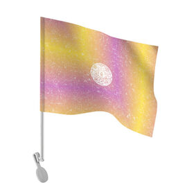 Флаг для автомобиля с принтом АнтиПсихоВирус 194ФЖ в Белгороде, 100% полиэстер | Размер: 30*21 см | qr код | амулет | антивирус | антидепрессант | антистресс | градиент | желтый | иммуномодулятор | коллаж | оберег | талисман | фиолетовый