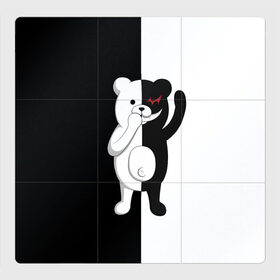 Магнитный плакат 3Х3 с принтом МЕДВЕДЬ МОНОКУМА в Белгороде, Полимерный материал с магнитным слоем | 9 деталей размером 9*9 см | anime | danganronpa | enoshima | junko | monokuma | аниме | джунко | игра | манга | медведь | монокума | робот медведь | эношима