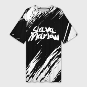 Платье-футболка 3D с принтом SLAVA MARLOW | СЛАВА МАРЛОУ в Белгороде,  |  | rap | slava marlow | артём готлиб | видеоблогер и рэпер | российский музыкальный продюсер | рэп | слава марлоу