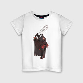 Детская футболка хлопок с принтом Хорнет и Гримм в Белгороде, 100% хлопок | круглый вырез горловины, полуприлегающий силуэт, длина до линии бедер | hollow knight | арт | гримм | рисунок | хорнет