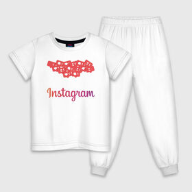 Детская пижама хлопок с принтом Instagram в Белгороде, 100% хлопок |  брюки и футболка прямого кроя, без карманов, на брюках мягкая резинка на поясе и по низу штанин
 | facebook | instagram | инста | инстаграм | платформа | приложение | редактор фотографий | социальная сеть | соцсеть