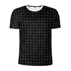 Мужская футболка 3D спортивная с принтом Геометрия паттерн в Белгороде, 100% полиэстер с улучшенными характеристиками | приталенный силуэт, круглая горловина, широкие плечи, сужается к линии бедра | абстракция | геометрия | квадраты | углы | чешуя