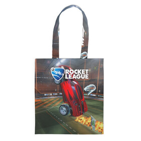 Шоппер 3D с принтом Rocket League в Белгороде, 100% полиэстер | Плотность: 200 г/м2; Размер: 34×35 см; Высота лямок: 30 см | cars | game | games | rocket league | гонка | гонки | машина | машины | рокет лига