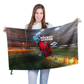 Флаг 3D с принтом Rocket League в Белгороде, 100% полиэстер | плотность ткани — 95 г/м2, размер — 67 х 109 см. Принт наносится с одной стороны | cars | game | games | rocket league | гонка | гонки | машина | машины | рокет лига