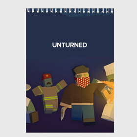 Скетчбук с принтом Unturned в Белгороде, 100% бумага
 | 48 листов, плотность листов — 100 г/м2, плотность картонной обложки — 250 г/м2. Листы скреплены сверху удобной пружинной спиралью | Тематика изображения на принте: survival | unturned | zombie | антюрнд | антюрнед | выживание | игра про зомби | стим