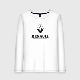 Женский лонгслив хлопок с принтом Renault Logo | Рено логотип в Белгороде, 100% хлопок |  | duster | life | logan | of | renault | reno | дастер | знак | значок | логан | лого | рено | француз