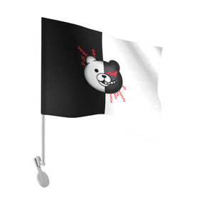 Флаг для автомобиля с принтом monokuma и епи в Белгороде, 100% полиэстер | Размер: 30*21 см | anime | danganronpa | enoshima | junko | monokuma | аниме | джунко | игра | манга | медведь | монокума | робот медведь | эношима