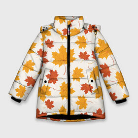 Зимняя куртка для девочек 3D с принтом Осень / Autumn в Белгороде, ткань верха — 100% полиэстер; подклад — 100% полиэстер, утеплитель — 100% полиэстер. | длина ниже бедра, удлиненная спинка, воротник стойка и отстегивающийся капюшон. Есть боковые карманы с листочкой на кнопках, утяжки по низу изделия и внутренний карман на молнии. 

Предусмотрены светоотражающий принт на спинке, радужный светоотражающий элемент на пуллере молнии и на резинке для утяжки. | autumn | indian summer | leaf fall | maple | maple leaf | season | бабье лето | время года | клён | кленовый лист | листопад | осень