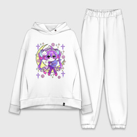 Женский костюм хлопок Oversize с принтом Cute Chibi Kawaii в Белгороде,  |  | anime | chibi | cute | devil | girls | goth | kawaii | loli | made | manga | pastel | skull | star | аниме | бантики | гот | готик | готичная | девочка | девушка | доли | звезды | каваи | кавай | луна | манга | месяц | милая | мишка | плюшевый