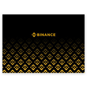 Поздравительная открытка с принтом BINANCE | БИНАНС БИРЖА в Белгороде, 100% бумага | плотность бумаги 280 г/м2, матовая, на обратной стороне линовка и место для марки
 | bitcoin | blockchain | btc | cardano | crypto | ethereum | polkadot | tether | xrp | бинанс | биткоин | блокчейн | валюта | деньги | криптовалюта | майнер | майнинг | цифровая валюта | цифровое золото | эфир