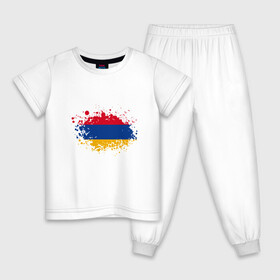 Детская пижама хлопок с принтом Флаг Армении в Белгороде, 100% хлопок |  брюки и футболка прямого кроя, без карманов, на брюках мягкая резинка на поясе и по низу штанин
 | armenia | ussr | армения | армяне | горы | ереван | кавказ | мир | народ | ссср | турист | флаг