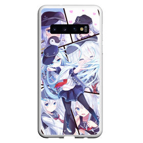 Чехол для Samsung Galaxy S10 с принтом Kantai Collection Hibiki в Белгороде, Силикон | Область печати: задняя сторона чехла, без боковых панелей | Тематика изображения на принте: аниме | девочка | пингвин | флотская коллекция | хибики