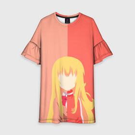 Детское платье 3D с принтом Gabriel DropOut Gabriel в Белгороде, 100% полиэстер | прямой силуэт, чуть расширенный к низу. Круглая горловина, на рукавах — воланы | gabriel dropout gabriel | ukami | аниме | габриел уайт тэмма | манга | мультик | отступница габриэль