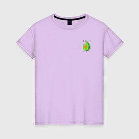 Женская футболка хлопок с принтом Авокадо в Белгороде, 100% хлопок | прямой крой, круглый вырез горловины, длина до линии бедер, слегка спущенное плечо | avokado | авокадо | живое авокадо | люблю тебя | любовь
