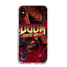 Чехол для iPhone XS Max матовый с принтом DOOM Eternal в Белгороде, Силикон | Область печати: задняя сторона чехла, без боковых панелей | doom | doom eternal | part two | the ancient gods | дум | игры | монстры