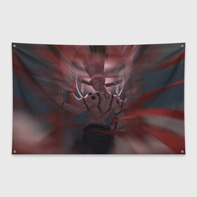 Флаг-баннер с принтом JUJUTSU KAISEN | МАГИЧЕСКАЯ БИТВА в Белгороде, 100% полиэстер | размер 67 х 109 см, плотность ткани — 95 г/м2; по краям флага есть четыре люверса для крепления | anime | japan | japanese | jujutsu | jujutsu kaisen | kaisen | sukuna | аниме | двуликий призрак | иероглифы | инумаки | итадори | итадори юдзи | магическая битва | нобара | панда | рёмен | рёмен сукуна | сатору | сукуна | юдзи