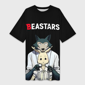 Платье-футболка 3D с принтом Beastars Выдающиеся звери в Белгороде,  |  | anime | beastar | beastars | beastats | bestars | juno | wolf | аниме | волк | выдающиеся звери | выдающийся зверь | зверь | легоси | легоши