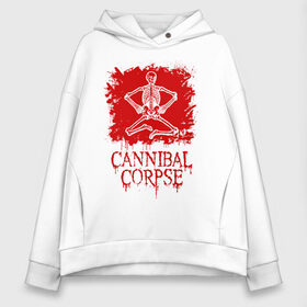 Женское худи Oversize хлопок с принтом Cannibal Corpse | Труп Каннибала (Z) в Белгороде, френч-терри — 70% хлопок, 30% полиэстер. Мягкий теплый начес внутри —100% хлопок | боковые карманы, эластичные манжеты и нижняя кромка, капюшон на магнитной кнопке | blood | cannibal | cannibal corpse | corpse | death metal | deathgrind | алекс уэбстер | брутальный дэт метал | дэт метал | дэтграйнд | кровь | пол мазуркевич | роб барретт | скелет | труп каннибала