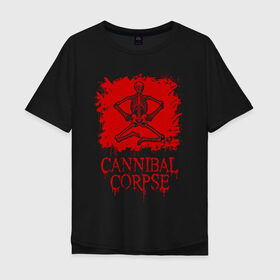 Мужская футболка хлопок Oversize с принтом Cannibal Corpse | Труп Каннибала (Z) в Белгороде, 100% хлопок | свободный крой, круглый ворот, “спинка” длиннее передней части | Тематика изображения на принте: blood | cannibal | cannibal corpse | corpse | death metal | deathgrind | алекс уэбстер | брутальный дэт метал | дэт метал | дэтграйнд | кровь | пол мазуркевич | роб барретт | скелет | труп каннибала