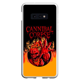 Чехол для Samsung S10E с принтом Cannibal Corpse | Труп Каннибала (Z) в Белгороде, Силикон | Область печати: задняя сторона чехла, без боковых панелей | cannibal | cannibal corpse | corpse | death metal | deathgrind | алекс уэбстер | брутальный дэт метал | дэт метал | дэтграйнд | пол мазуркевич | роб барретт | труп каннибала