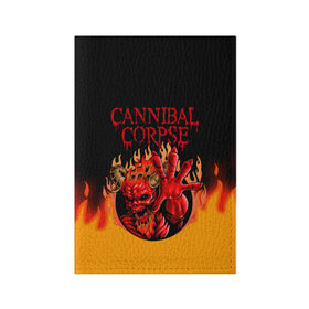 Обложка для паспорта матовая кожа с принтом Cannibal Corpse | Труп Каннибала (Z) в Белгороде, натуральная матовая кожа | размер 19,3 х 13,7 см; прозрачные пластиковые крепления | Тематика изображения на принте: cannibal | cannibal corpse | corpse | death metal | deathgrind | алекс уэбстер | брутальный дэт метал | дэт метал | дэтграйнд | пол мазуркевич | роб барретт | труп каннибала