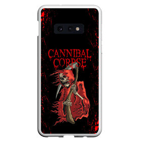 Чехол для Samsung S10E с принтом Cannibal Corpse | Труп Каннибала (Z) в Белгороде, Силикон | Область печати: задняя сторона чехла, без боковых панелей | cannibal | cannibal corpse | corpse | death metal | deathgrind | алекс уэбстер | брутальный дэт метал | дэт метал | дэтграйнд | пол мазуркевич | роб барретт | труп каннибала