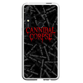 Чехол для Honor P Smart Z с принтом Cannibal Corpse | Songs (Z) в Белгороде, Силикон | Область печати: задняя сторона чехла, без боковых панелей | cannibal | cannibal corpse | corpse | death metal | deathgrind | алекс уэбстер | брутальный дэт метал | дэт метал | дэтграйнд | пол мазуркевич | роб барретт | труп каннибала