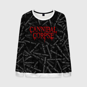 Мужской свитшот 3D с принтом Cannibal Corpse | Songs (Z) в Белгороде, 100% полиэстер с мягким внутренним слоем | круглый вырез горловины, мягкая резинка на манжетах и поясе, свободная посадка по фигуре | cannibal | cannibal corpse | corpse | death metal | deathgrind | алекс уэбстер | брутальный дэт метал | дэт метал | дэтграйнд | пол мазуркевич | роб барретт | труп каннибала