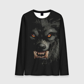 Мужской лонгслив 3D с принтом Оборотень | Werewolf в Белгороде, 100% полиэстер | длинные рукава, круглый вырез горловины, полуприлегающий силуэт | Тематика изображения на принте: werewolf | волк | зверь | зло | мистика | монстр | оборотень | полнолуние | ужасы