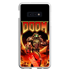 Чехол для Samsung S10E с принтом DOOM Eternal в Белгороде, Силикон | Область печати: задняя сторона чехла, без боковых панелей | doom | doom eternal | part two | the ancient gods | дум | игры | монстры