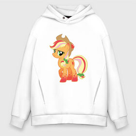 Мужское худи Oversize хлопок с принтом My Little Pony - AppleJack в Белгороде, френч-терри — 70% хлопок, 30% полиэстер. Мягкий теплый начес внутри —100% хлопок | боковые карманы, эластичные манжеты и нижняя кромка, капюшон на магнитной кнопке | Тематика изображения на принте: applejack | friendship | mylittlepony | twilight sparkle | waifu | вайфу | дружба это магия | кони | моя маленькая пони | мультфильм | пони | эплджек