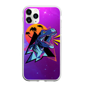 Чехол для iPhone 11 Pro матовый с принтом Retrowave Neon Dinosaur в Белгороде, Силикон |  | Тематика изображения на принте: 1980 | 80s | geometry | retrowave | retrowave принт | rex | space | t rex | trex | tropical | восьмидесятые | геометрия | космос | нео | неоновый динозавр | пальмы | рекс | ретровейв | рисунок динозавра | тираннозавр | тиранозавр