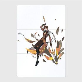 Магнитный плакат 2Х3 с принтом Чжун Ли в деле в Белгороде, Полимерный материал с магнитным слоем | 6 деталей размером 9*9 см | арт | в деле | милый парень | моракс | рисунок | чжун ли