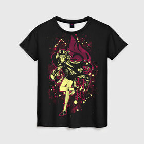 Женская футболка 3D с принтом GENSHIN IMPACT ХУ ТАО в Белгороде, 100% полиэфир ( синтетическое хлопкоподобное полотно) | прямой крой, круглый вырез горловины, длина до линии бедер | genshin impact | hu tao | геншин импакт | игры | персонажи | пиро | ху тао