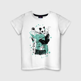 Детская футболка хлопок с принтом BEASTARS Гохин в Белгороде, 100% хлопок | круглый вырез горловины, полуприлегающий силуэт, длина до линии бедер | Тематика изображения на принте: anime | beastars | gouhin | manga | аниме | выдающиеся звери | гохин | манга | панда