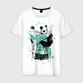 Мужская футболка хлопок с принтом BEASTARS Гохин в Белгороде, 100% хлопок | прямой крой, круглый вырез горловины, длина до линии бедер, слегка спущенное плечо. | anime | beastars | gouhin | manga | аниме | выдающиеся звери | гохин | манга | панда