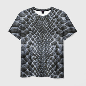 Мужская футболка 3D с принтом Черная Мамба в Белгороде, 100% полиэфир | прямой крой, круглый вырез горловины, длина до линии бедер | Тематика изображения на принте: змея | кожа | мамба | чешуя