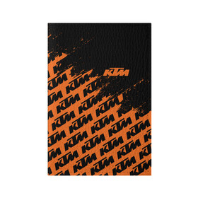 Обложка для паспорта матовая кожа с принтом KTM | КТМ в Белгороде, натуральная матовая кожа | размер 19,3 х 13,7 см; прозрачные пластиковые крепления | enduro | ktm | moto | moto sport | motocycle | orange | sportmotorcycle | ктм | мото | мото спорт | мотоспорт | оранжевый | спорт мото