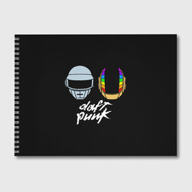 Альбом для рисования с принтом Daft Punk в Белгороде, 100% бумага
 | матовая бумага, плотность 200 мг. | Тематика изображения на принте: daft punk | дафт панк | дафт панк арт | дафт панк шлемы | электронная музыка