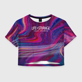 Женская футболка Crop-top 3D с принтом Life is Strange True Colors в Белгороде, 100% полиэстер | круглая горловина, длина футболки до линии талии, рукава с отворотами | amberprice | art | chloeprice | chris | colors | daniel | danieldiaz | is | life | lifeisstrange | lifeisstrange3 | lifeisstrangebeforethestorm | lifeisstrangegame | lis | lis3 | maxcaulfield | pricefield | rachelamber | sean | seandiaz | strange
